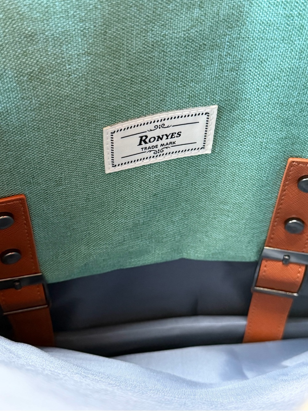 Vintage unisex laptop backpack, with USB charging port - Picture 8 of 10